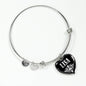 Lisa v01s - Heart Pendant Bangle Bracelet