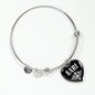 Kari v01s - Heart Pendant Bangle Bracelet