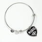Marie v02 - Heart Pendant Bangle Bracelet