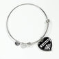 Whitney v02 - Heart Pendant Bangle Bracelet