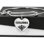 Cassandra v01 - Heart Pendant Bangle Bracelet