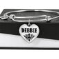 Debbie v01 - Heart Pendant Bangle Bracelet