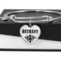 Bethany v01 - Heart Pendant Bangle Bracelet