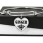 Ginger v01 - Heart Pendant Bangle Bracelet