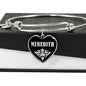 Meredith v02 - Heart Pendant Bangle Bracelet