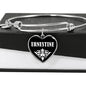 Ernestine v02 - Heart Pendant Bangle Bracelet