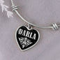 Darla v02 - Heart Pendant Bangle Bracelet