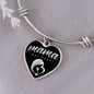 Mama, Est. 2023 v2 - Heart Pendant Bangle Bracelet