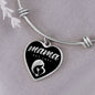 Mama, Est. 1971 v2 - Heart Pendant Bangle Bracelet