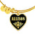Allison v02 - 18k Gold Finished Heart Pendant Bangle Bracelet