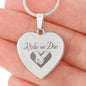 Ride Or Die - Engraved Heart Pendant Necklace