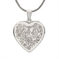 Elephant Head - Engraved Heart Pendant Necklace