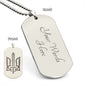 Stylized Tryzub - Engraved Dog Tag Necklace