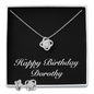 Happy Birthday Dorothy v2 - Love Knot Necklace And Earrings Set