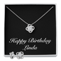 Happy Birthday Linda v2 - Love Knot Necklace And Earrings Set