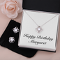 Happy Birthday Margaret - Love Knot Necklace And Earrings Set