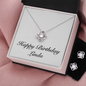 Happy Birthday Linda - Love Knot Necklace And Earrings Set