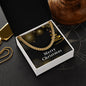 Merry Christmas v03 - 14k Gold Finished Cuban Link Chain