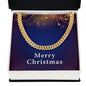 Merry Christmas v07 - 14k Gold Finished Cuban Link Chain
