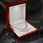 Happy Birthday Gregory - 14k Gold Finished Cuban Link Chain With Mahogany Style Luxury Box