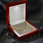Merry Christmas v10 - 14k Gold Finished Cuban Link Chain With Mahogany Style Luxury Box