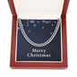 Merry Christmas v04 - Cuban Link Chain With Mahogany Style Luxury Box