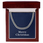 Merry Christmas v08 - Cuban Link Chain With Mahogany Style Luxury Box
