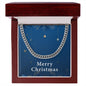 Merry Christmas v05 - Cuban Link Chain With Mahogany Style Luxury Box