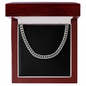Cuban Link Chain With Mahogany Style Luxury Box v2