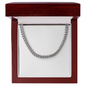 Cuban Link Chain With Mahogany Style Luxury Box
