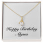 Happy Birthday Alyssa - 18K Yellow Gold Finish Alluring Beauty Necklace