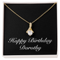 Happy Birthday Dorothy v2 - 18K Yellow Gold Finish Alluring Beauty Necklace