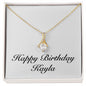 Happy Birthday Kayla - 18K Yellow Gold Finish Alluring Beauty Necklace