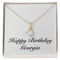 Happy Birthday Georgia - 18K Yellow Gold Finish Alluring Beauty Necklace