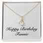 Happy Birthday Fannie - 18K Yellow Gold Finish Alluring Beauty Necklace