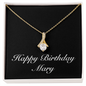 Happy Birthday Mary v2 - 18K Yellow Gold Finish Alluring Beauty Necklace