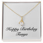 Happy Birthday Tanya - 18K Yellow Gold Finish Alluring Beauty Necklace