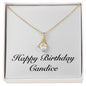 Happy Birthday Candice - 18K Yellow Gold Finish Alluring Beauty Necklace