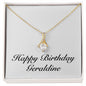 Happy Birthday Geraldine - 18K Yellow Gold Finish Alluring Beauty Necklace