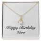 Happy Birthday Vera - 18K Yellow Gold Finish Alluring Beauty Necklace