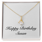 Happy Birthday Susan - 18K Yellow Gold Finish Alluring Beauty Necklace