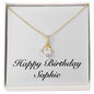 Happy Birthday Sophie - 18K Yellow Gold Finish Alluring Beauty Necklace