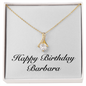 Happy Birthday Barbara - 18K Yellow Gold Finish Alluring Beauty Necklace
