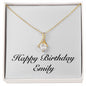 Happy Birthday Emily - 18K Yellow Gold Finish Alluring Beauty Necklace