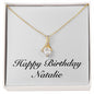 Happy Birthday Natalie - 18K Yellow Gold Finish Alluring Beauty Necklace