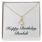 Happy Birthday Beulah - 18K Yellow Gold Finish Alluring Beauty Necklace