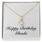 Happy Birthday Glenda - 18K Yellow Gold Finish Alluring Beauty Necklace