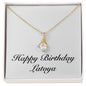 Happy Birthday Latoya - 18K Yellow Gold Finish Alluring Beauty Necklace