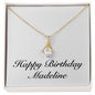 Happy Birthday Madeline - 18K Yellow Gold Finish Alluring Beauty Necklace