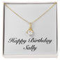 Happy Birthday Sally - 18K Yellow Gold Finish Alluring Beauty Necklace